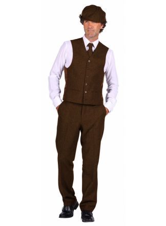 Peaky Blinders lange broek bruin