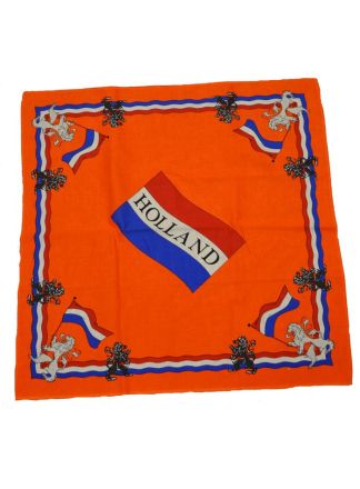 Zakdoek Holland oranje 60x60cm.