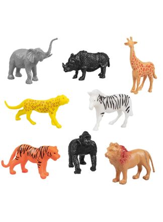 Ier op Safari dieren 8stuks (4x1,5cm.)