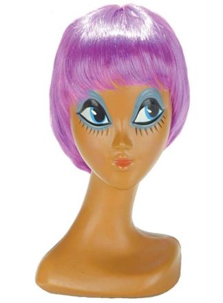 New age pruik fluor paars