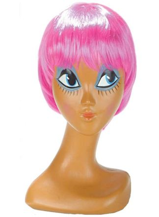 New age pruik fluor pink/rose