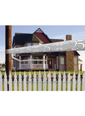 Afzetlint 25 jaar zilver 15mtr.