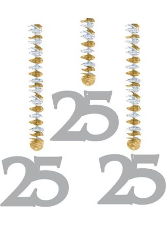 25 jaar hanger zilver 3stuks