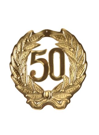 50 jaar schild plastic 40x40cm.