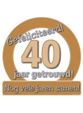 Verkeersbord 40 jaar getrouwd