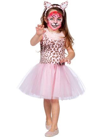 Leopard pink jurkje 2dlg.