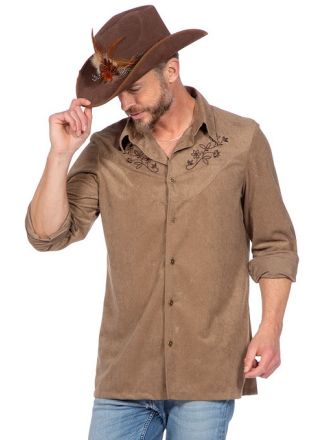 Authentic western hemd taupe