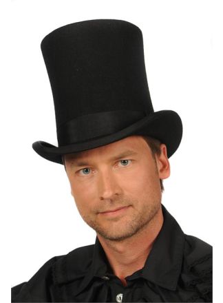 Extra hoge hoed zwart