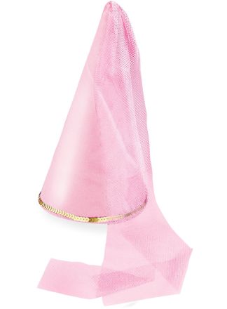 Roze satijnen Prinsessen/Fee muts