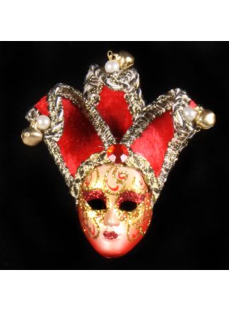 Venetiaanse mini masker Rood  "Beauty"