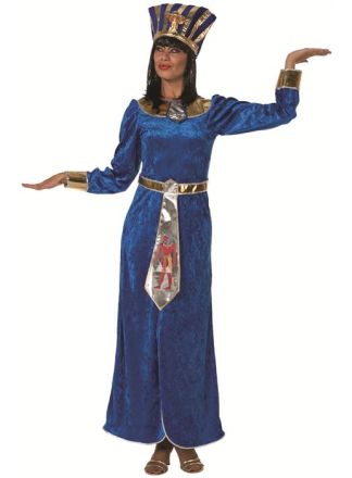 Nefertiti jurk blauw 3dlg.