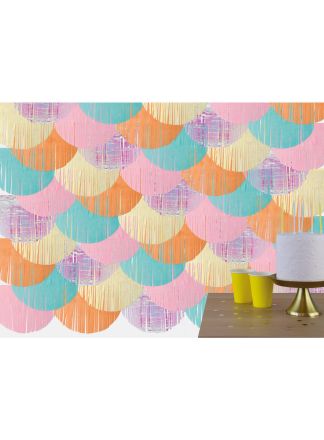 Fringe Backdrop Pastel 200x200cm.