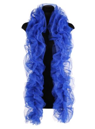 Luxe blauwe organza boa
