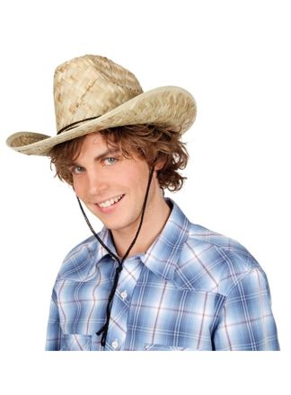 Cowboyhoed stro actieprijs met koord