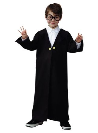 Tovenaar mantel zwart 1dlg.