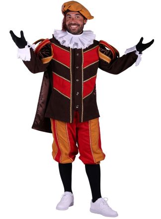 Piet ribfluweel met cape "Pamplona" okergeel