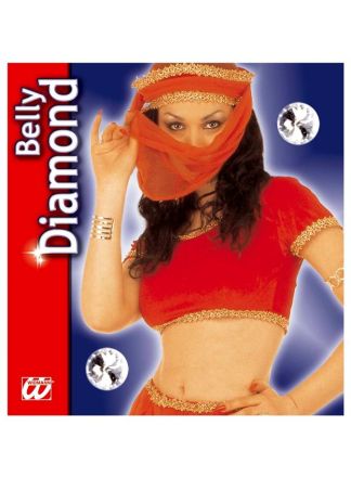 Harem navel diamant zilver