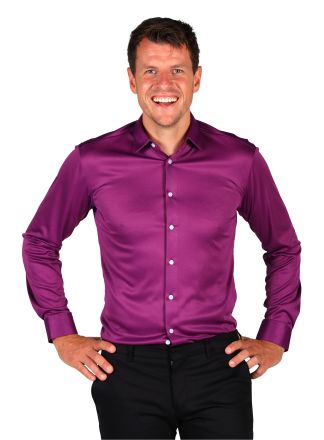 Herenhemd Basic colours paars