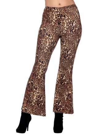 Flared dames broek panter