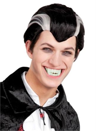 Pruik vampier zwartwit