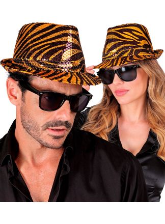 Animal Zebra Gold pailletten hoed