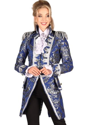 Jas dame brocaat "Nelson NEW " blauw