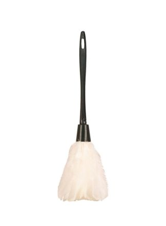 Dienstmeisje plumeau wit 37cm.