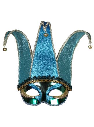 Oogmasker "Jolly Joker" Turquoise