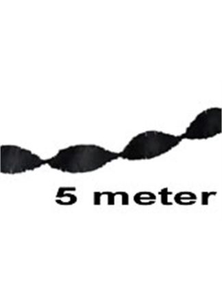 Crepe slinger zwart actieprijs! 5 mtr.