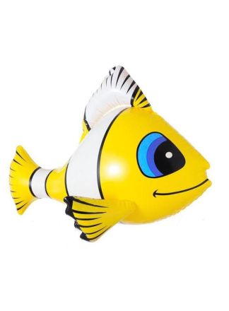 Opblaasbare vis 60cm geel