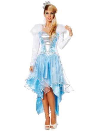 Ijskoningin lange jurk 1dlg.