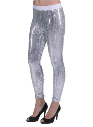 Legging pailletten zilver