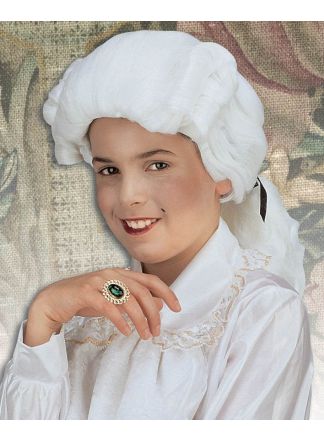 Pruik royal lord  wit klein