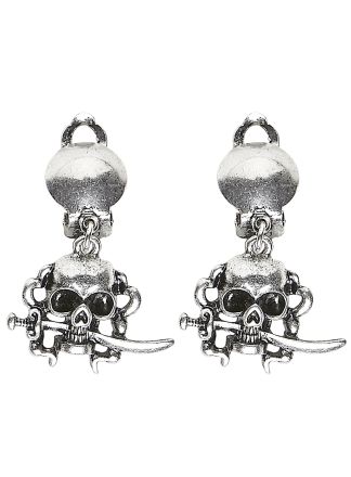 Oorbellen Pirate doodskop (2stuks)