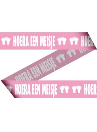 Afzetlint hoera een meisje 15mtr.