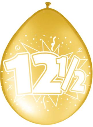 12,5 jaar ballonnen folatex 8stuks