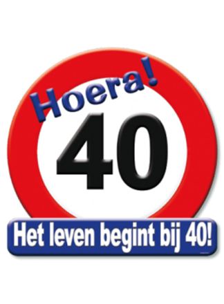 Verkeersbord 40jaar