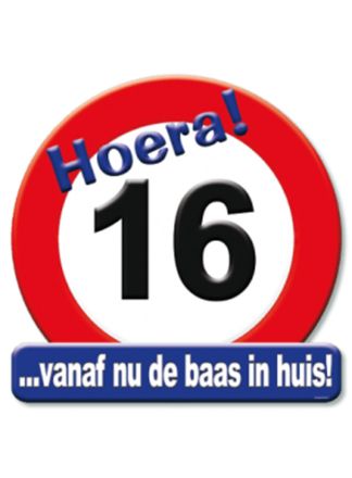 Verkeersbord 16 jaar