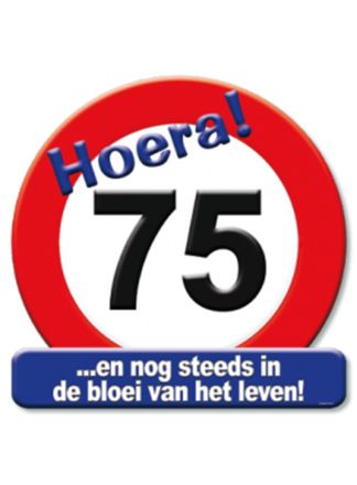 Verkeersbord 75 jaar