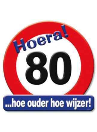 Verkeersbord 80 jaar