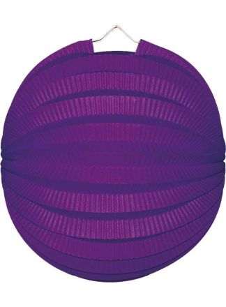 Lampion bol paars 23cm. per stuk