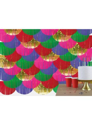 Fringe Backdrop Multi kleuren 200x200cm.