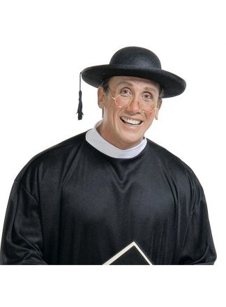 Pastoor hoed met kwastje zwart