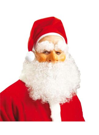 Kerstman masker rubber met haar
