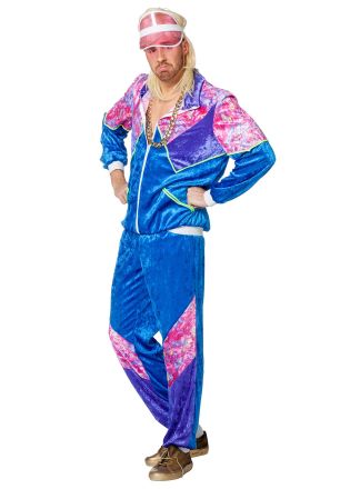 80's joggingpak 2dlg. blauw