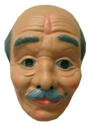 Masker abraham met snor plastic