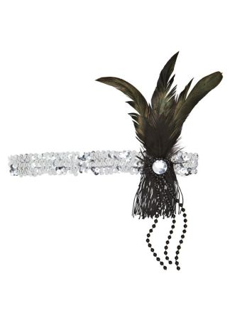 Charleston band paillet zilver