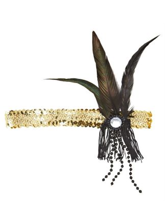 Charleston band paillet goud