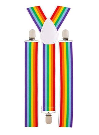 Bretels 35mm. Regenboog kleuren
