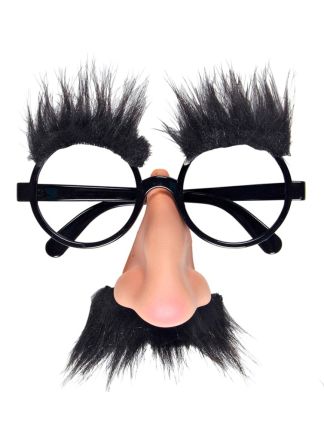 Bril met neus en wenkbrauwen zwart